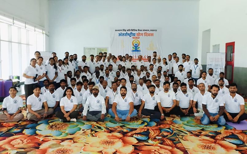 On the occasion of the 12th, International Day of Yoga, a Yoga Practice and Awareness Programme was enthusiastically organized today at the Kalyan Singh Super Speciality Cancer Institute, Lucknow.