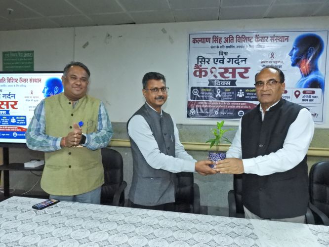 On the occasion of World Head and Neck Cancer Day, an awareness programme was organised today at Kalyan Singh Advanced Super Speciality Cancer Institute, Lucknow. 